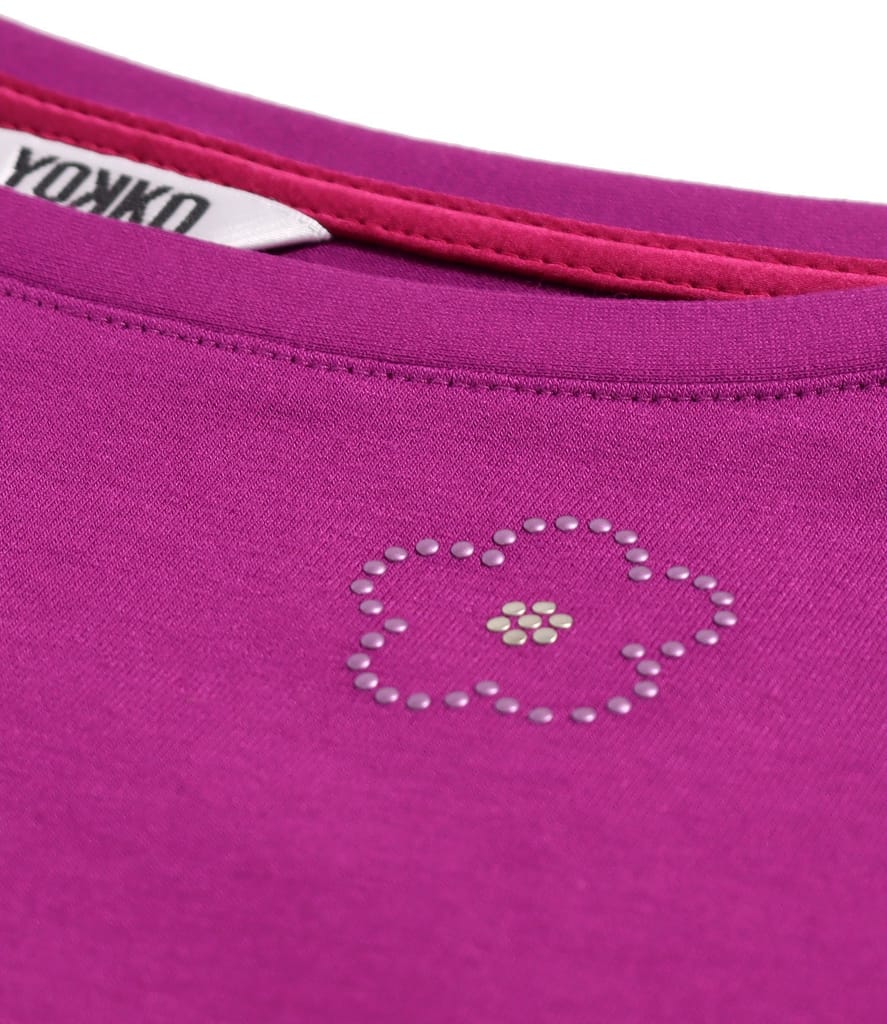 Bluza din jerse elastic uni cu maneci scurte