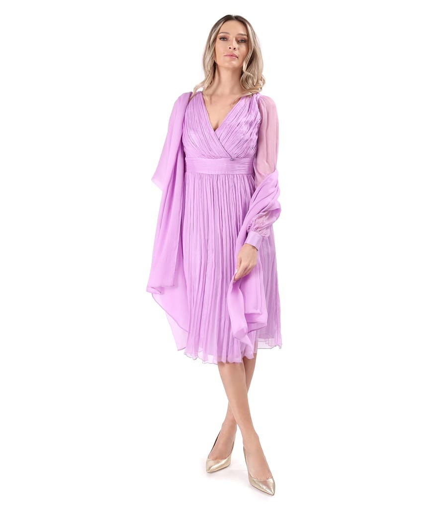 Rochie eleganta din voal de matase naturala