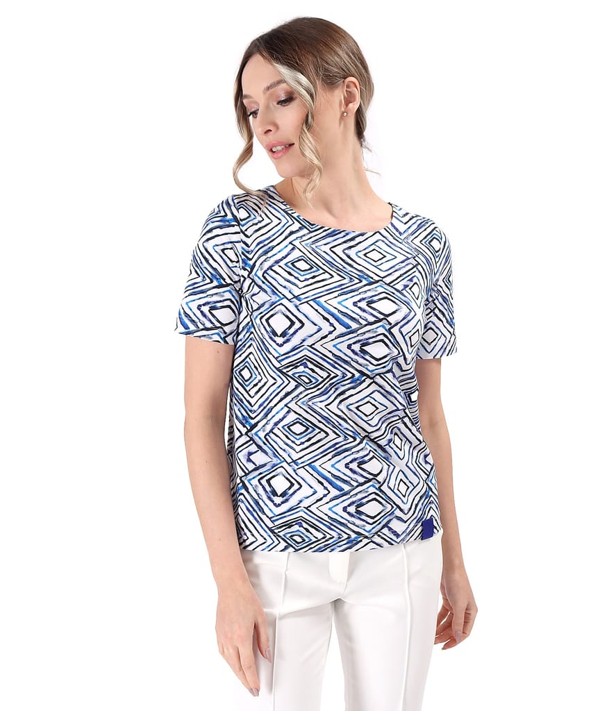 Bluza din bumbac elastic imprimat