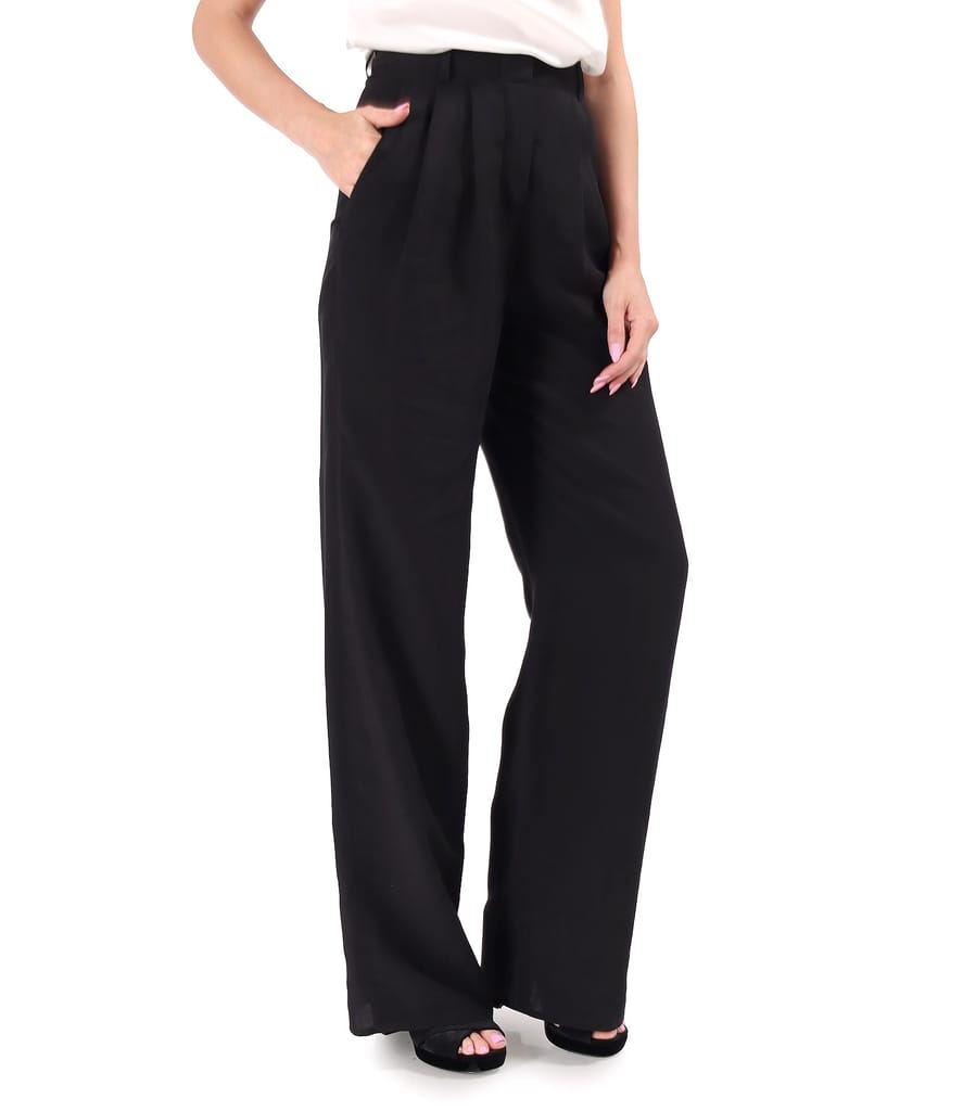 Pantaloni lejeri din tencel cu in