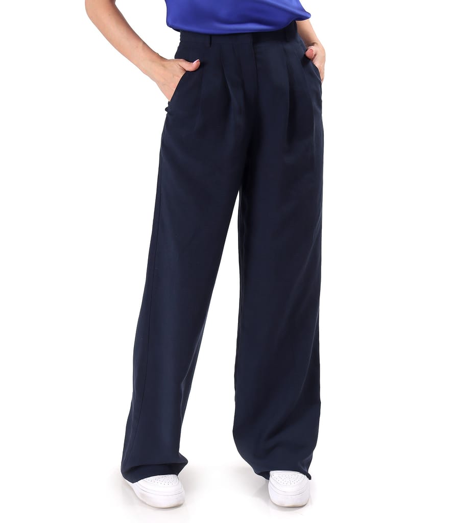 Pantaloni lejeri din tencel cu in