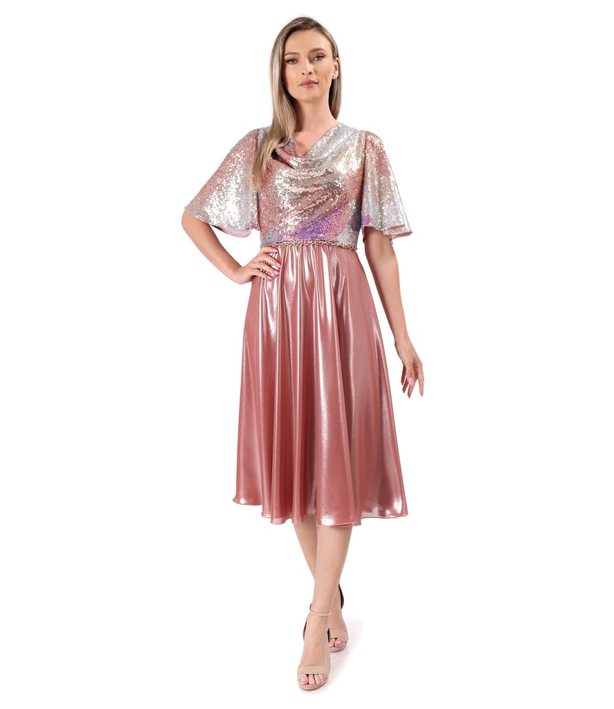 Rochie scurta de ocazie cu bust cu paiete