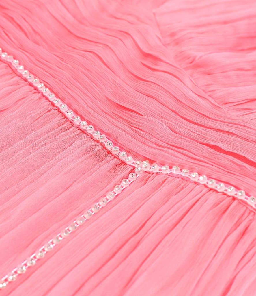 Rochie de seara lunga din voal de matase naturala