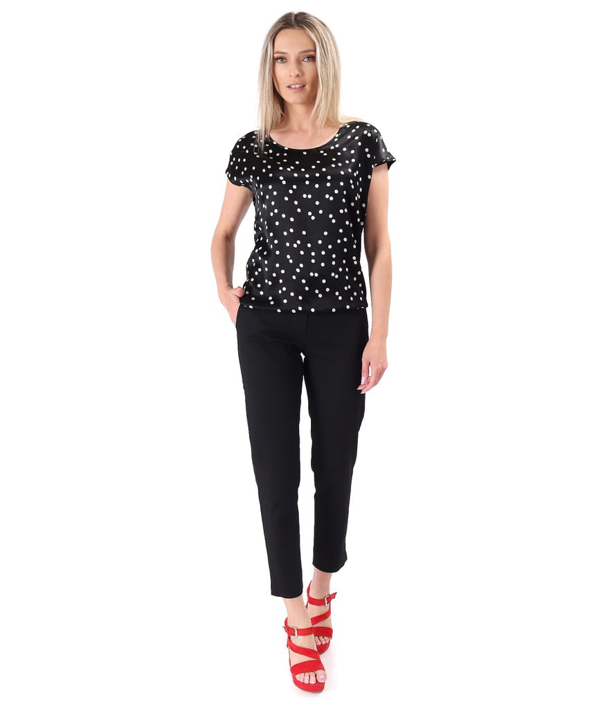 Pantaloni pana lejeri din tencel cu bumbac