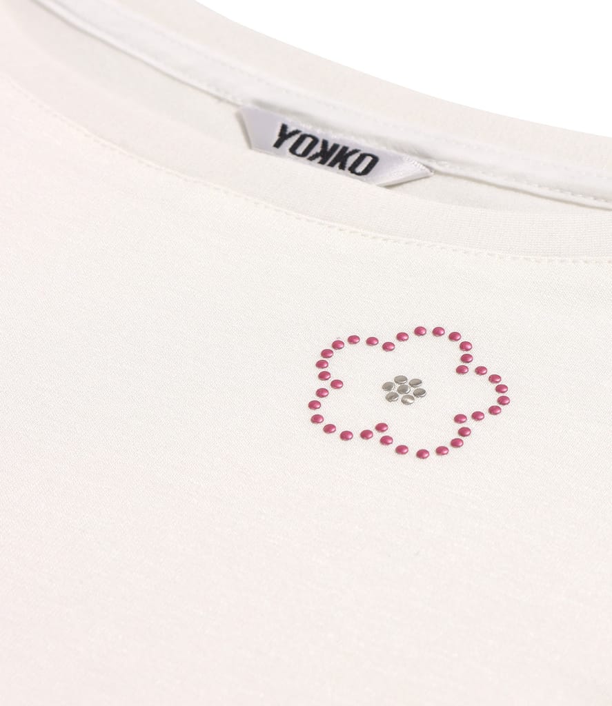 Bluza din jerse elastic cu maneci scurte