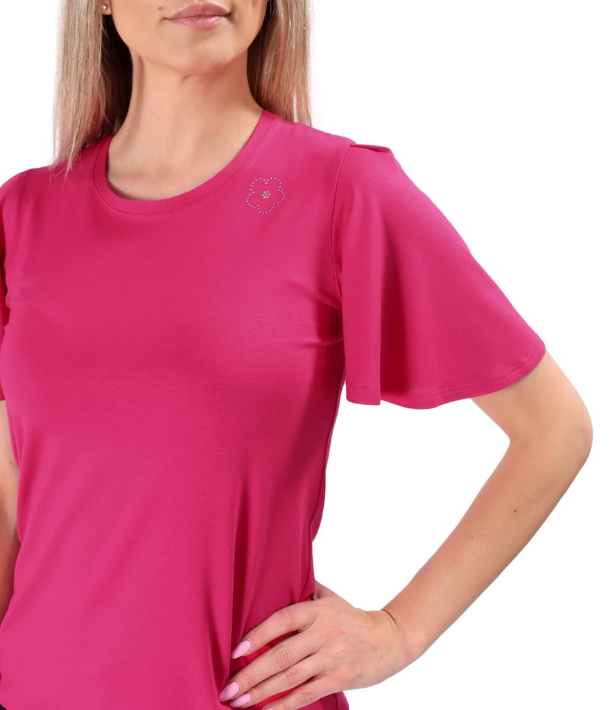 Bluza eleganta din jerse elastic cu maneci ample