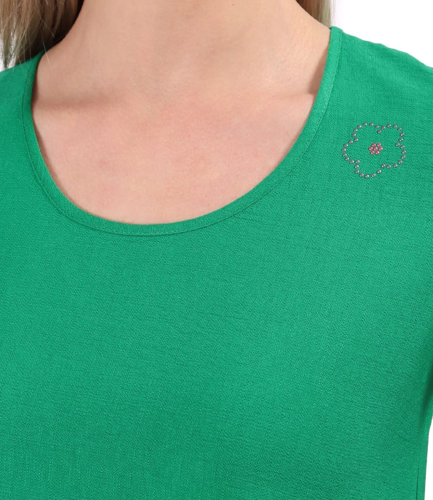 Rochie midi cu volane din viscoza usor creponata