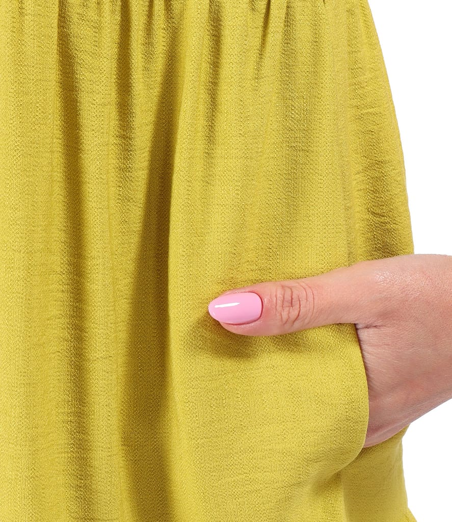 Rochie midi cu volane din viscoza usor creponata