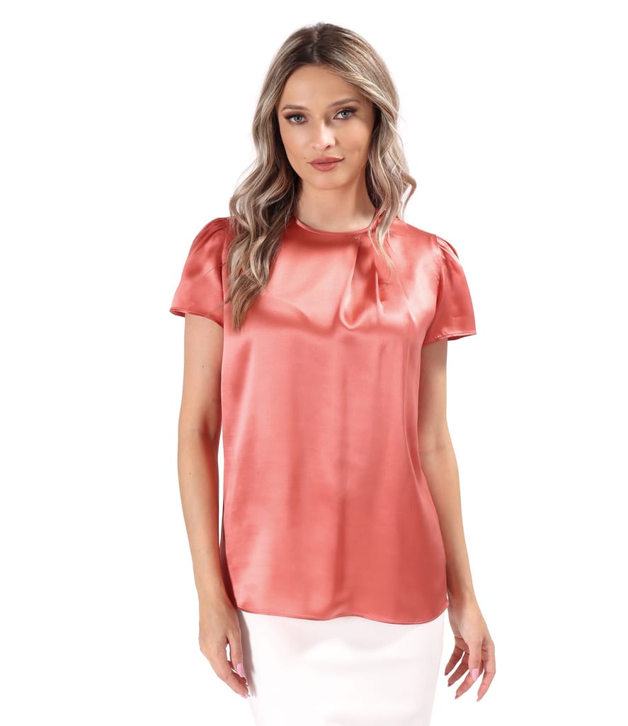 Bluza eleganta din matase naturala uni