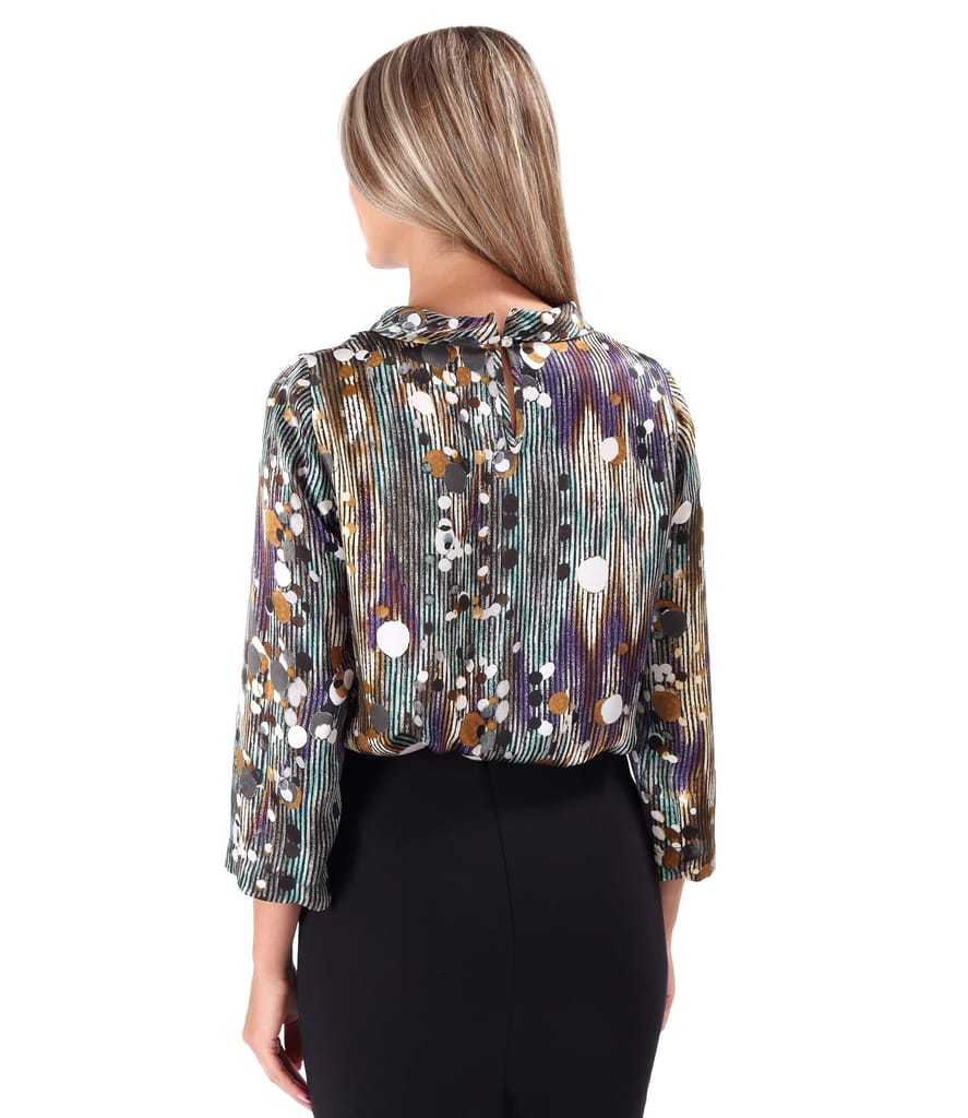 Bluza din matase naturala imprimata digital