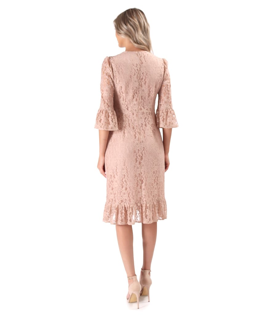 Rochie din dantela plina cu motive florale