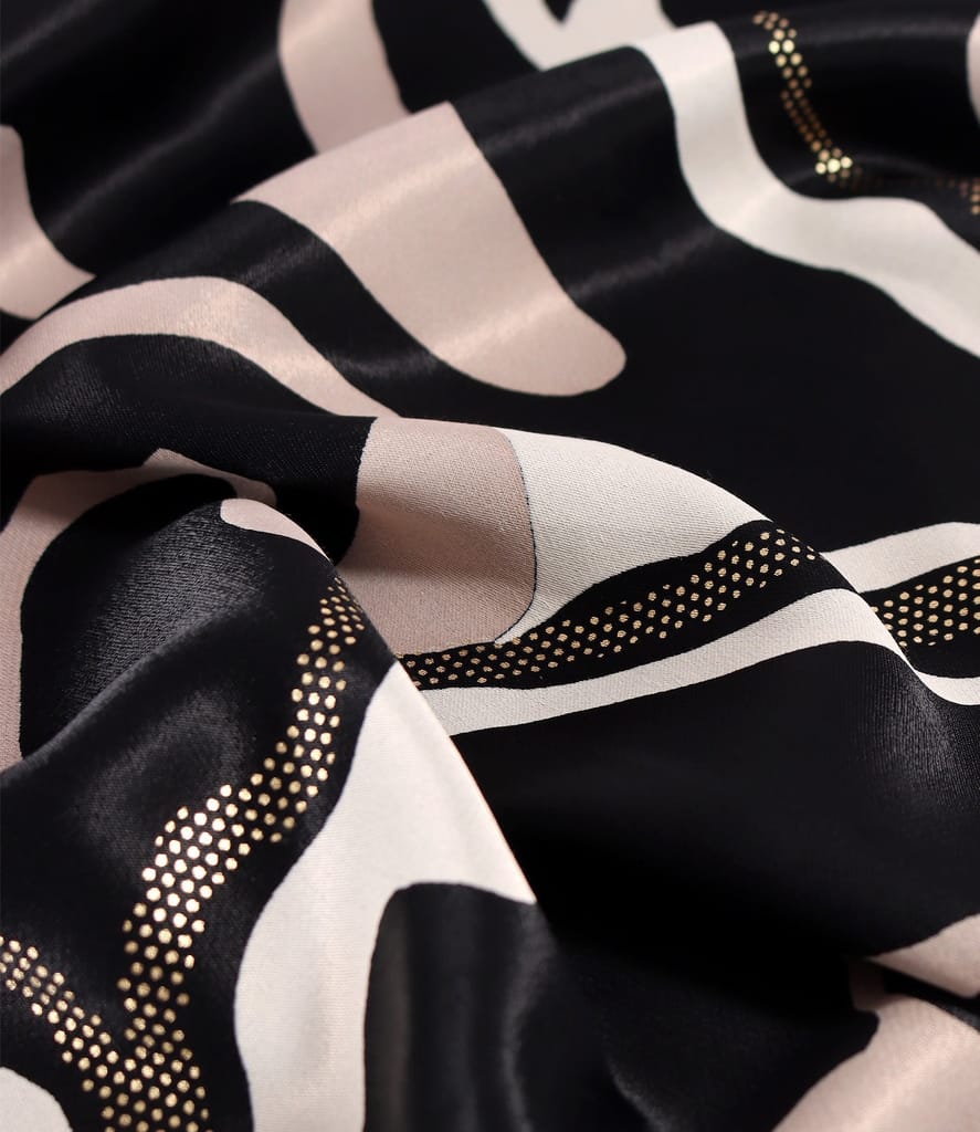 Rochie midi pe bie din satin de viscoza