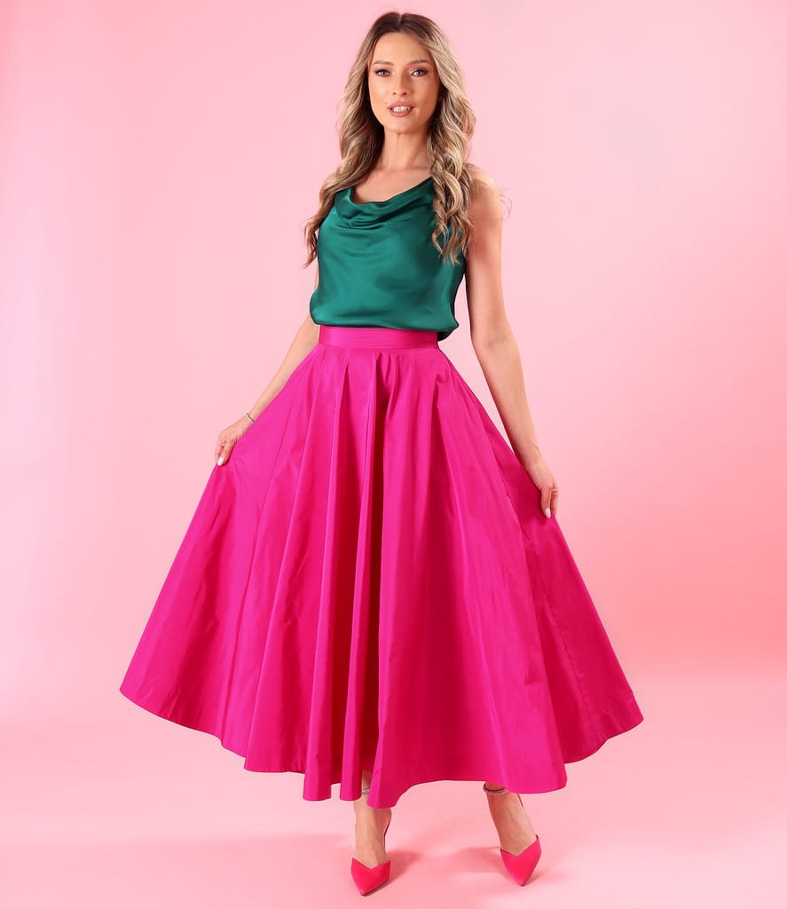 Bluza eleganta pe bie din saten de viscoza