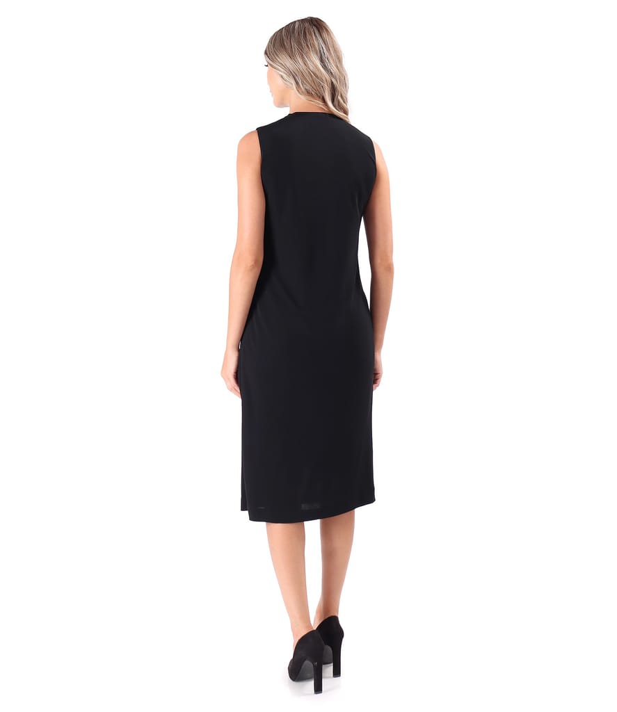 Rochie eleganta din viscoza cu fermoare pe umeri
