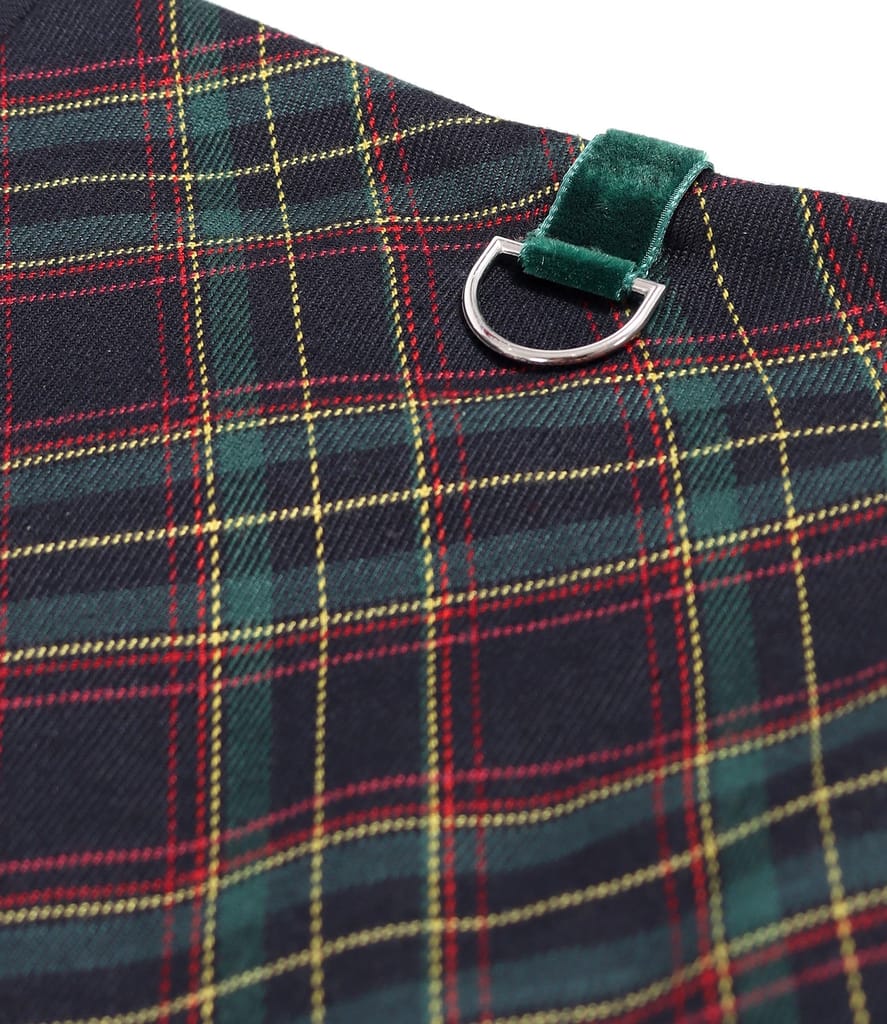 Fusta evazata din stofa cu viscoza in carouri