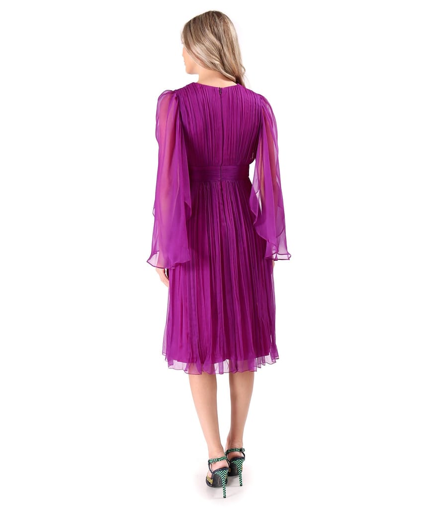 Rochie scurta de seara din voal de matase naturala