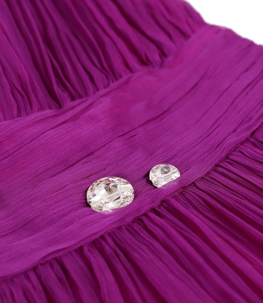 Rochie scurta de seara din voal de matase naturala