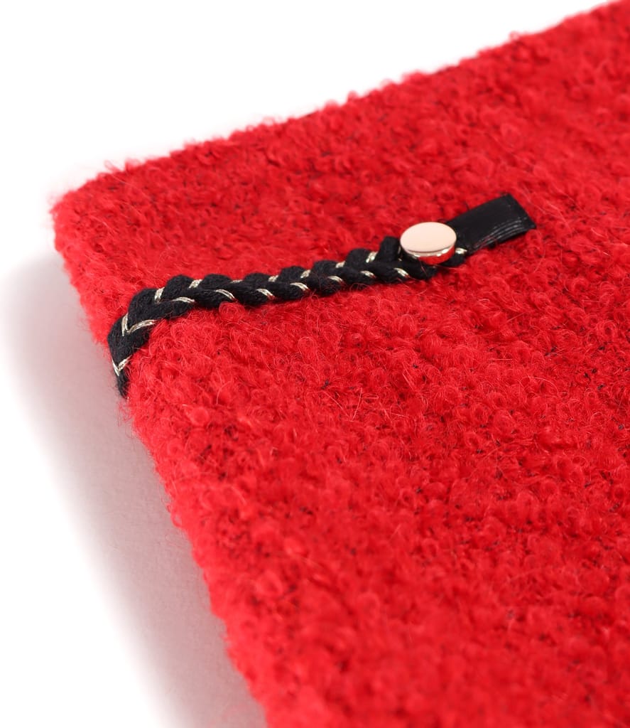 Fusta office din bucle cu lana