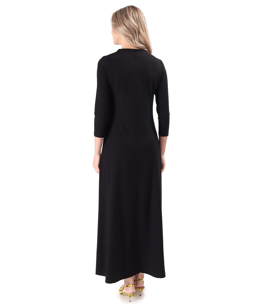 Rochie lunga din jerse elastic cu viscoza