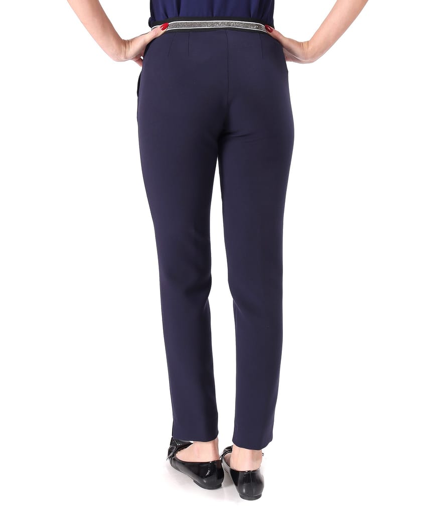 Pantaloni pana din stofa elastica cu viscoza