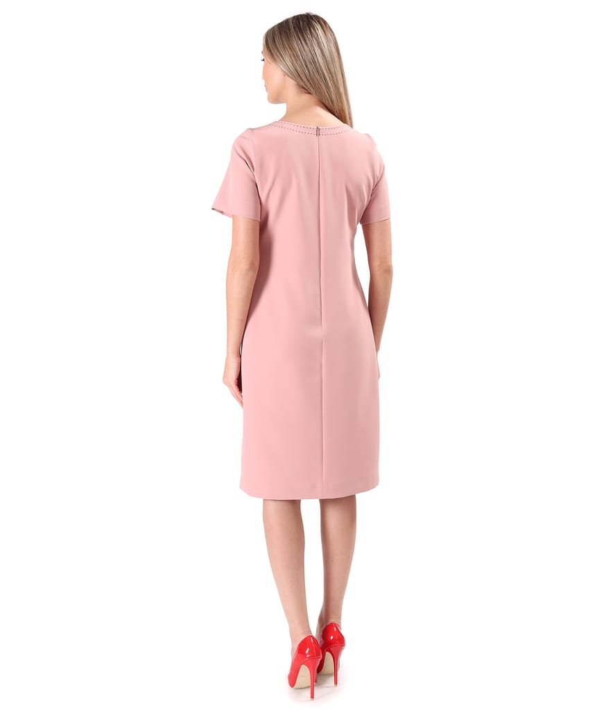 Rochie office cu cusatura decorativa la decolteu