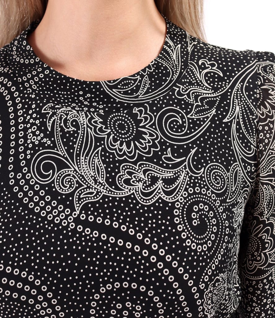 Rochie midi din viscoza imprimata cu motive florale