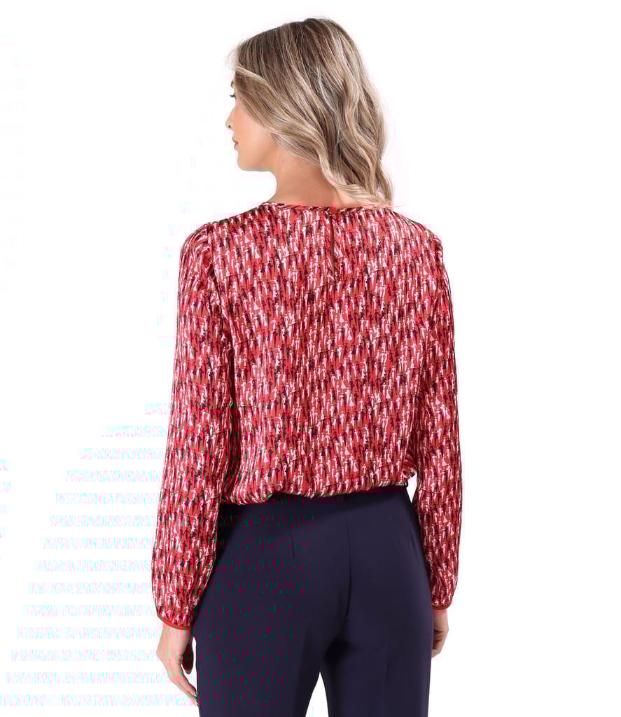 Bluza lejera din satin imprimat