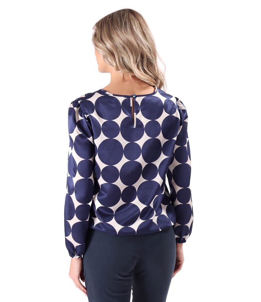 Bluza cu maneci lungi din bumbac cu matase naturala