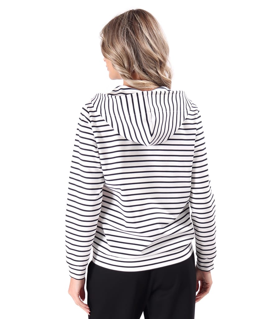 Hanorac din jerse elastic imprimat cu dungi