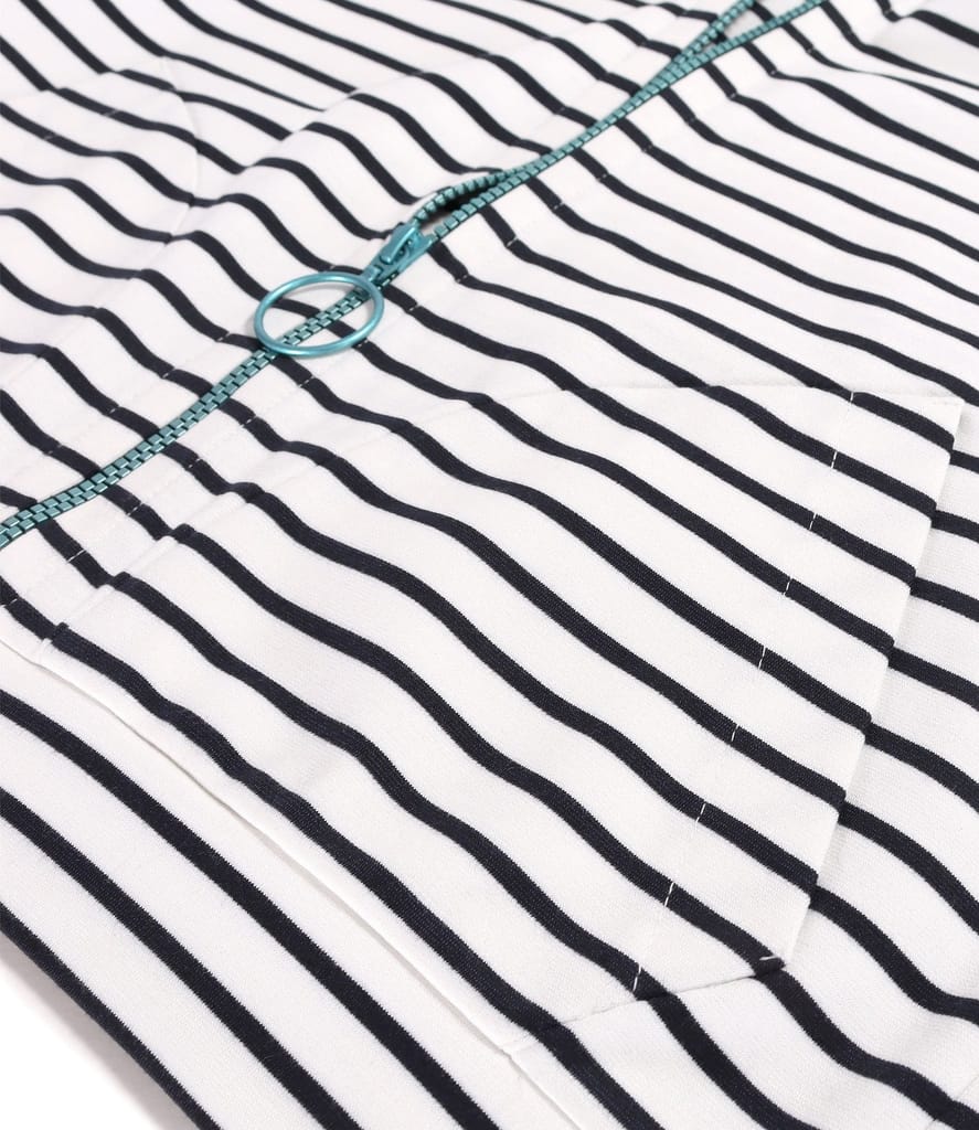 Hanorac din jerse elastic imprimat cu dungi