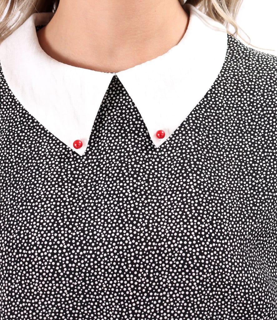 Bluza eleganta din viscoza imprimata cu picouri