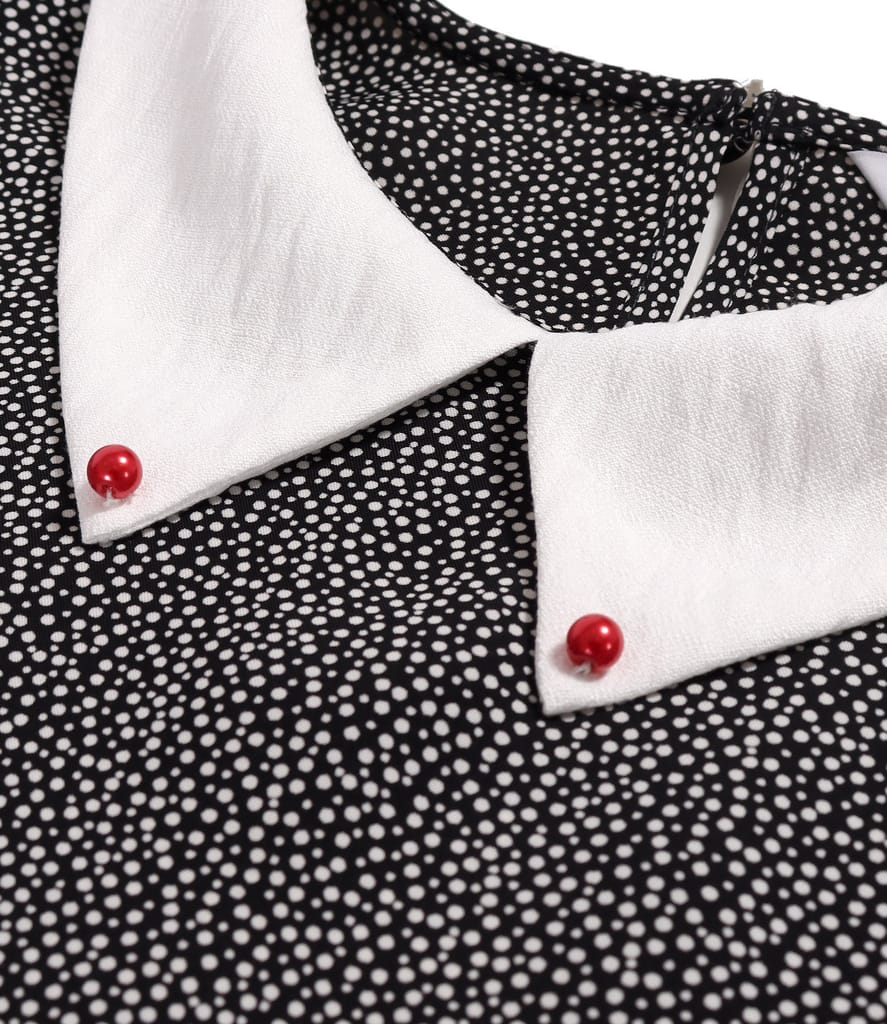 Bluza eleganta din viscoza imprimata cu picouri