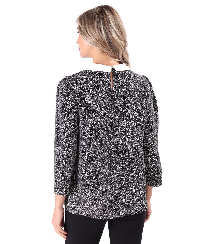Bluza eleganta din viscoza imprimata cu picouri