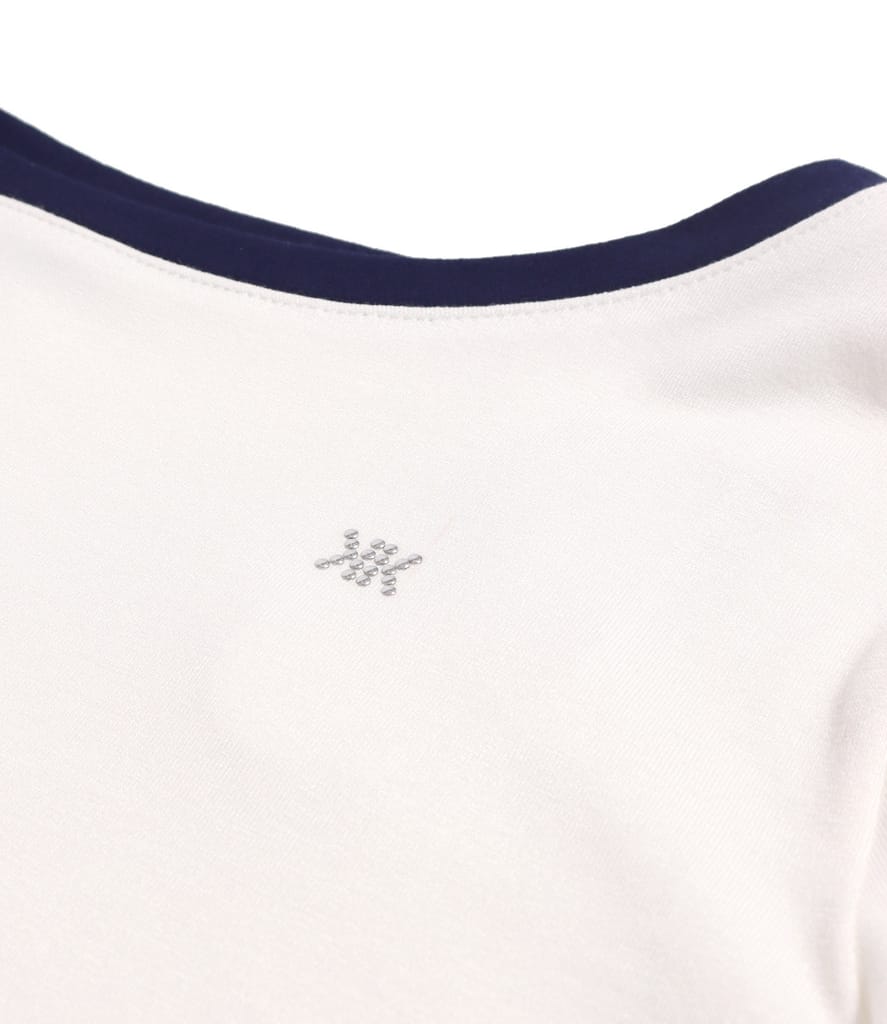 Bluza din jerse elastic cu garnituri in contrast