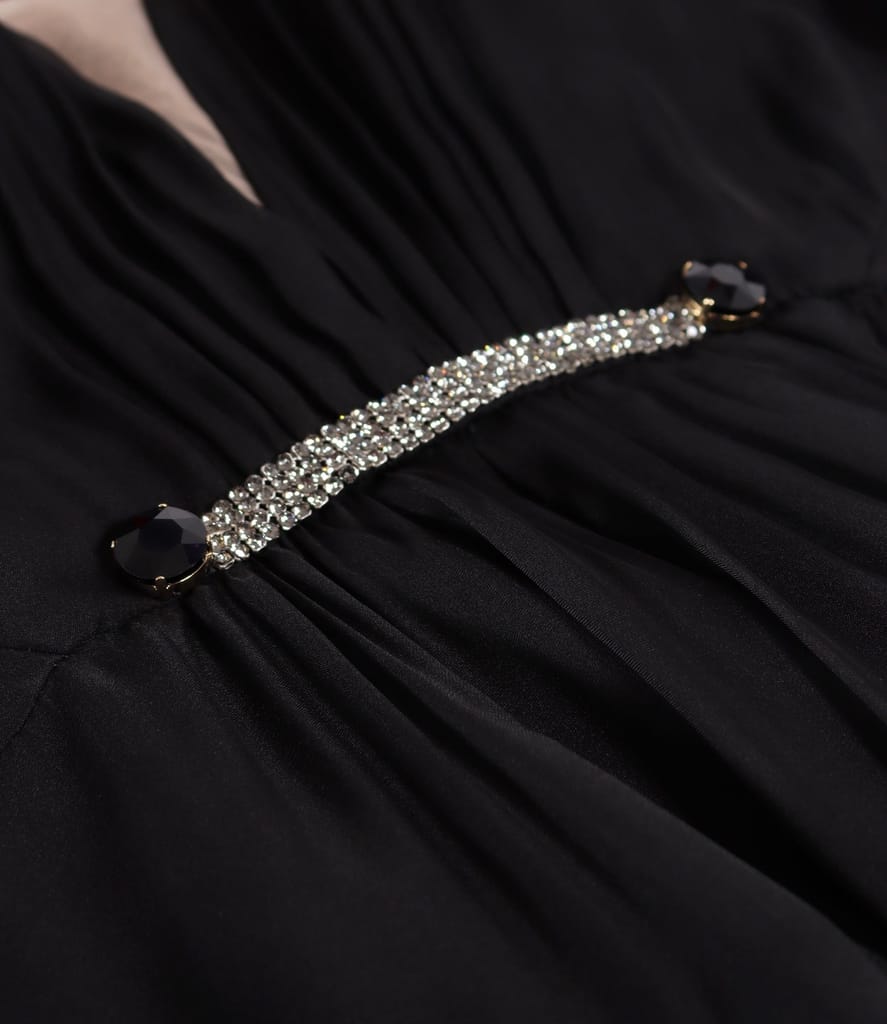 Rochie lunga de seara din voal uni