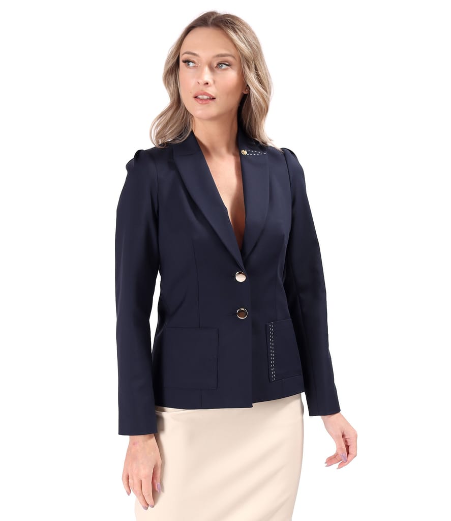 Sacou office din bumbac elastic