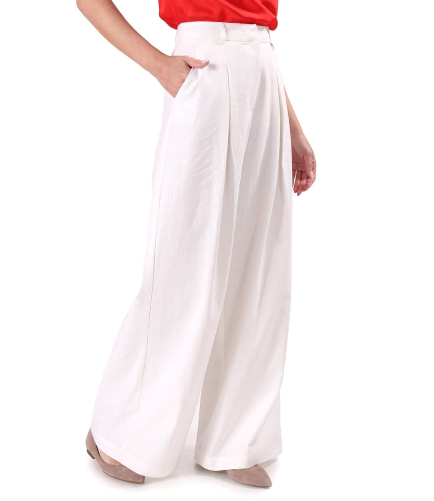 Pantaloni largi cu in