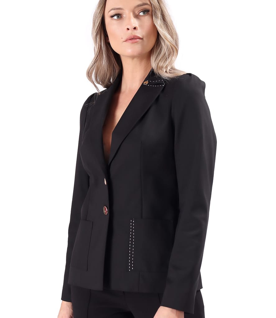 Sacou office din bumbac elastic