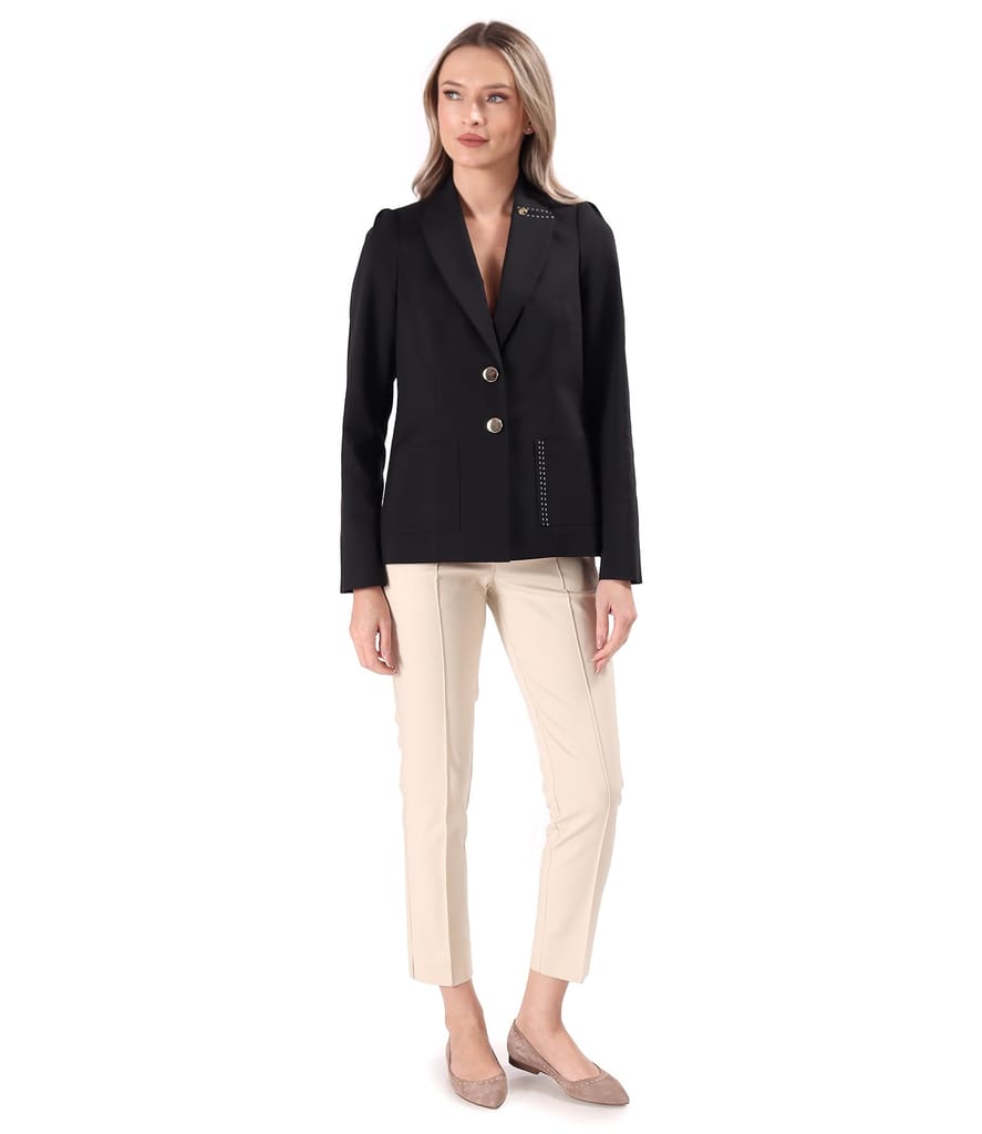 Sacou office din bumbac elastic