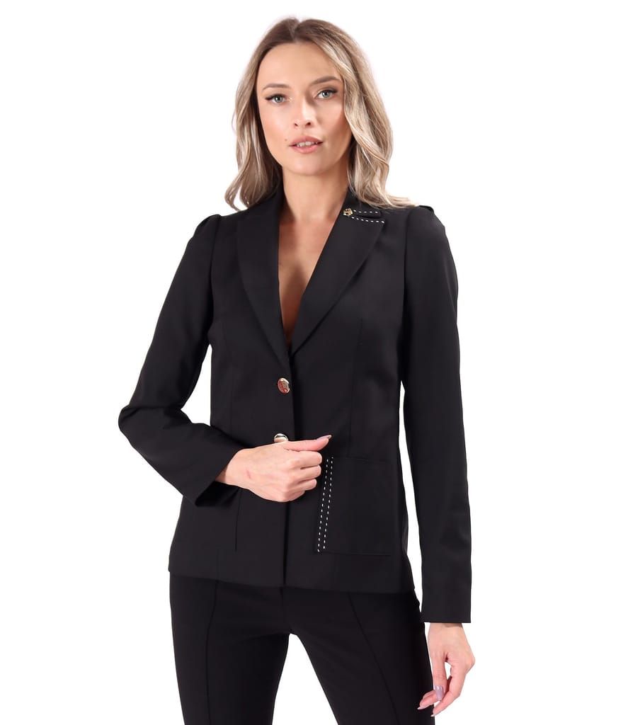 Sacou office din bumbac elastic