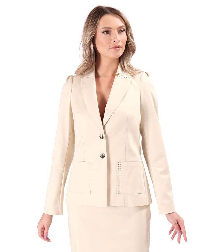 Sacou office din bumbac elastic