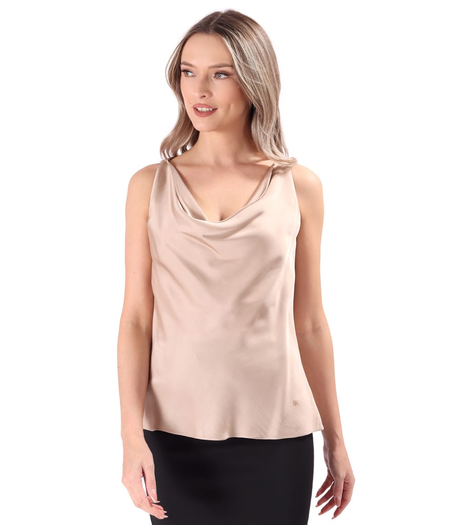 Bluza eleganta pe bie din saten de viscoza