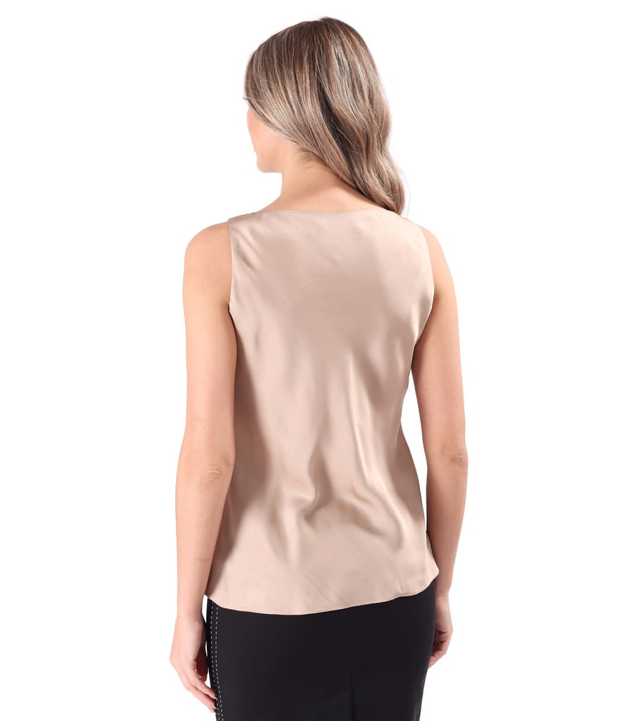 Bluza eleganta pe bie din saten de viscoza