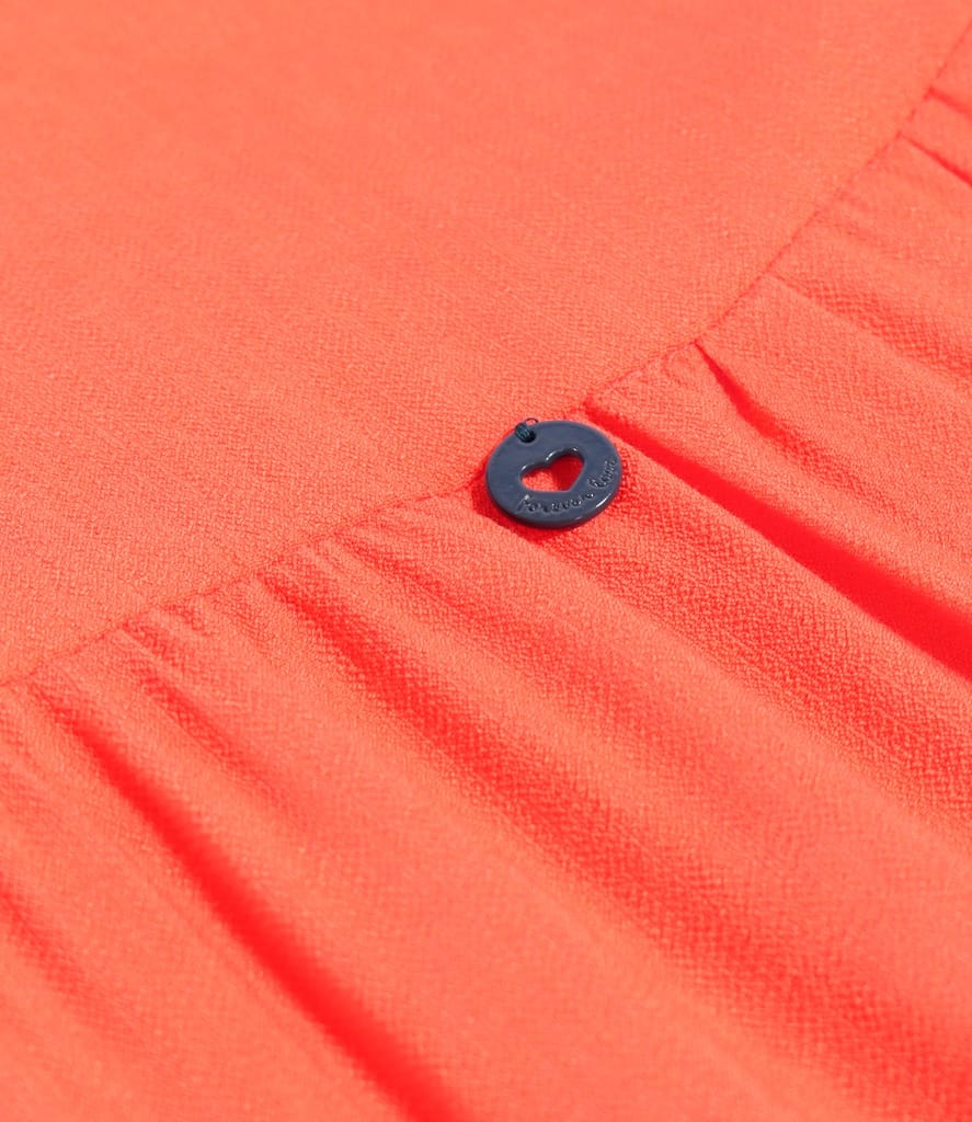 Rochie midi cu volane din viscoza usor creponata