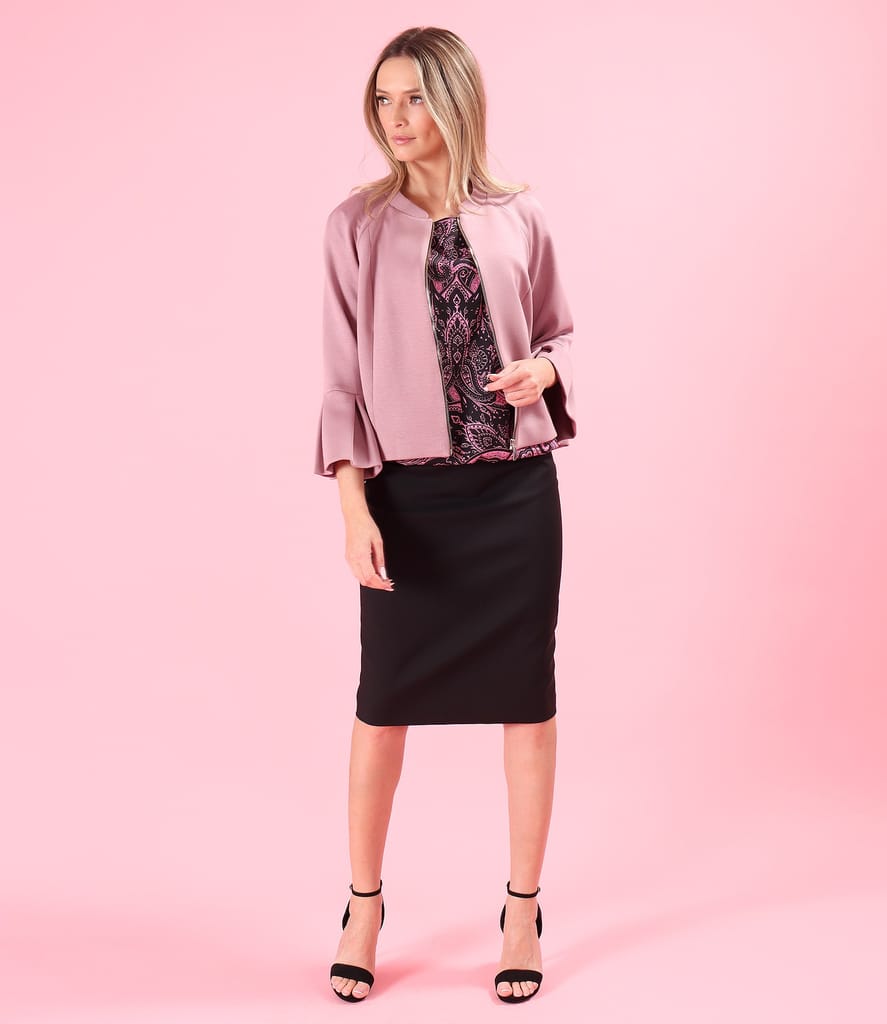 Sacou elegant din scuba cu viscoza