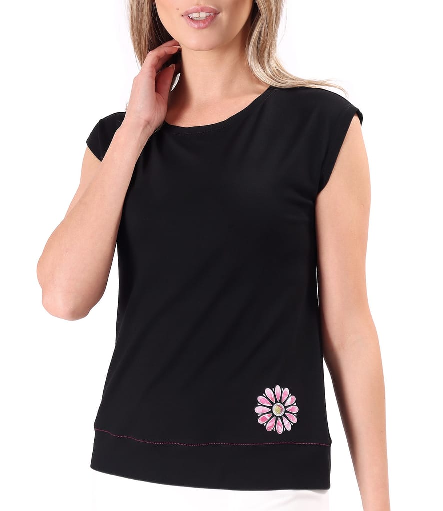 Bluza din jerse elastic uni cu umeri cazuti