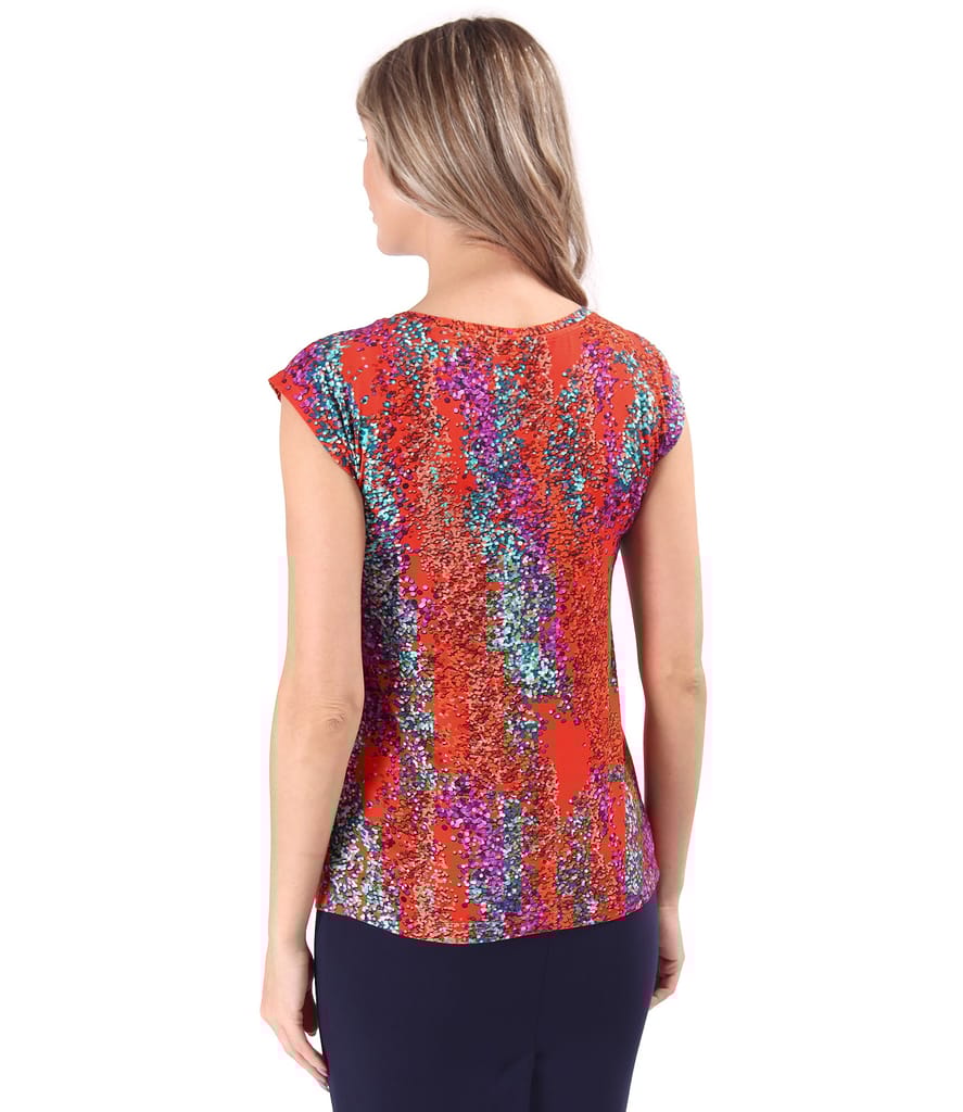 Bluza din jerse elastic imprimat digital