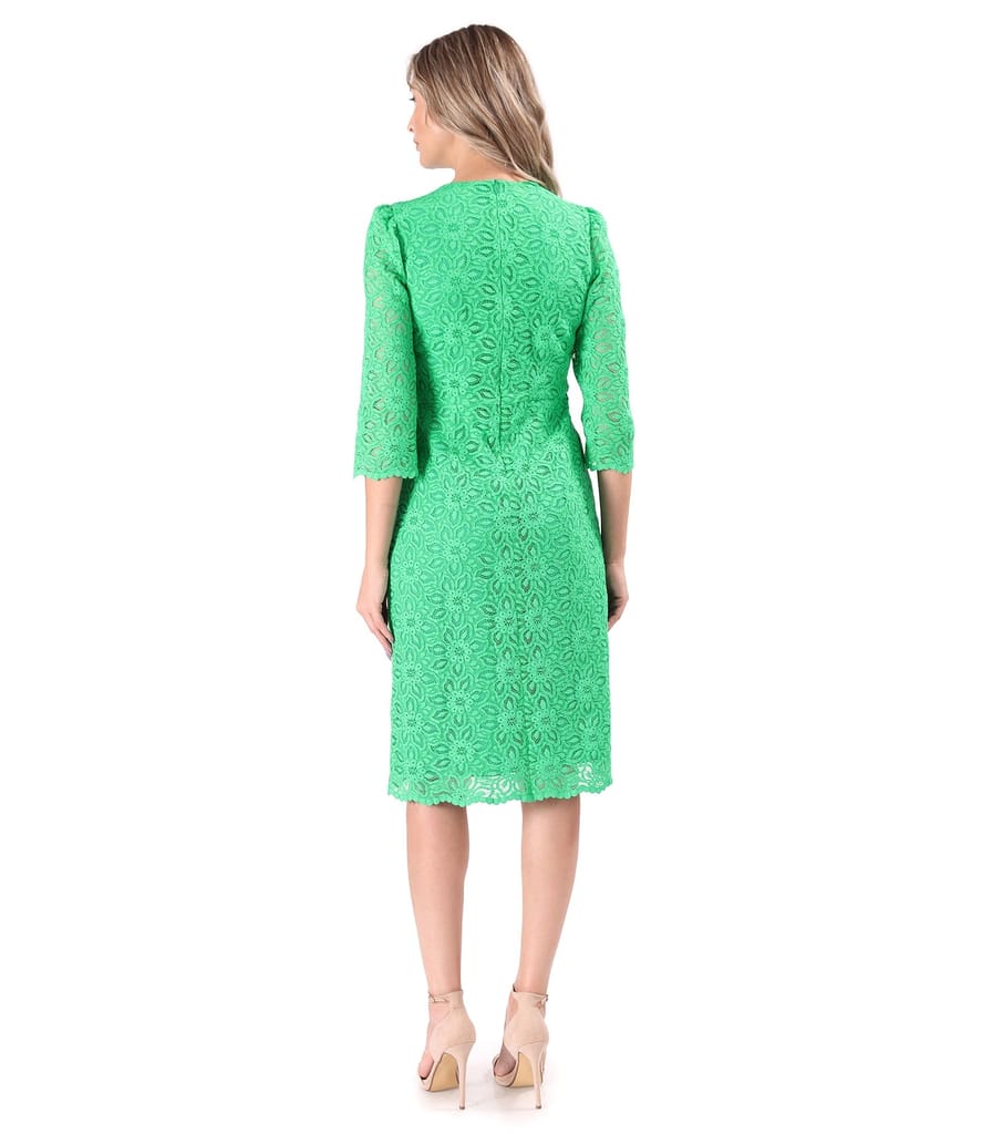 Rochie eleganta din dantela plina de bumbac cu motive florale