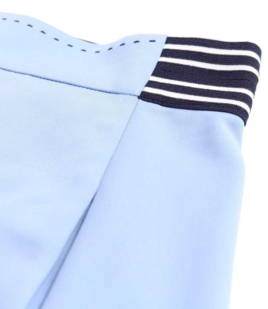 Fusta semiclos din bumbac elastic cu aspect catifelat