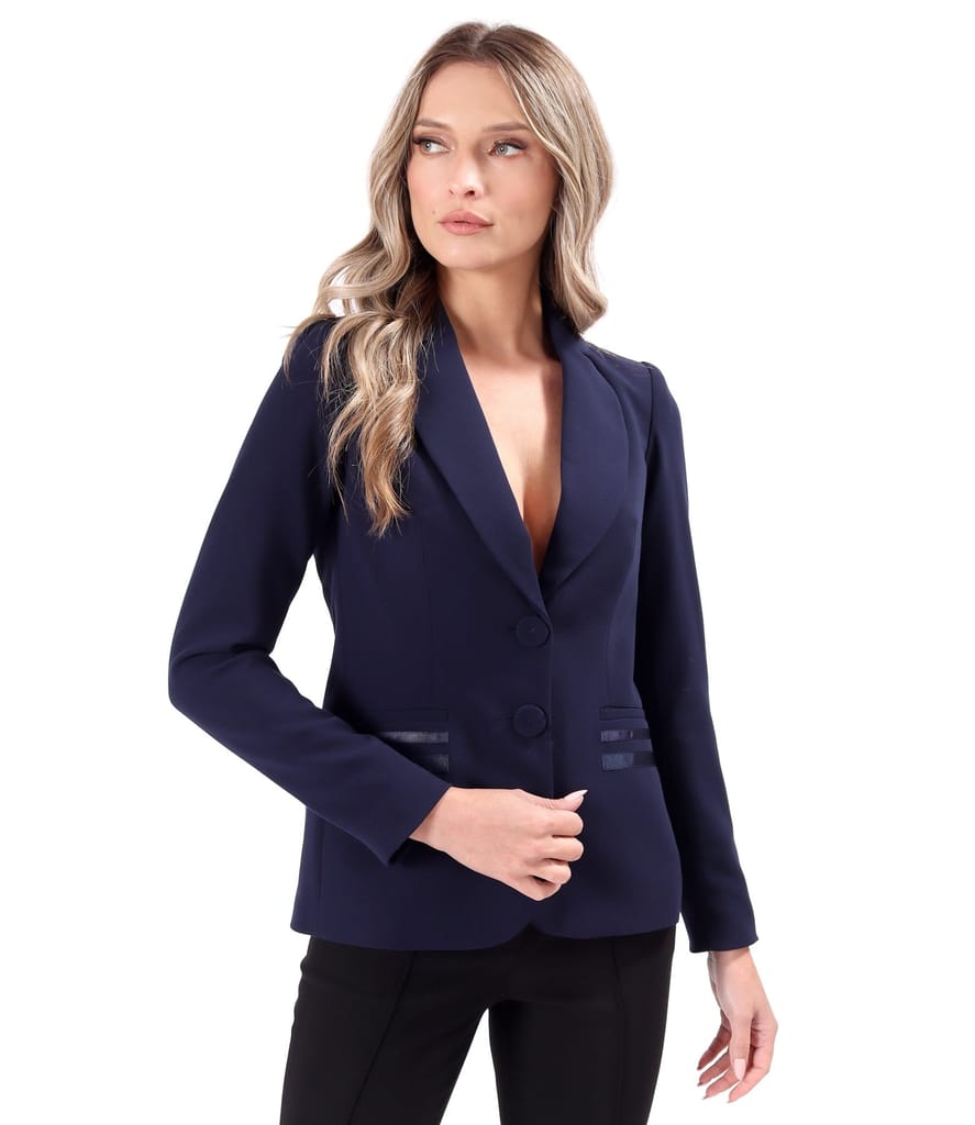 Sacou office din stofa elastica cu viscoza